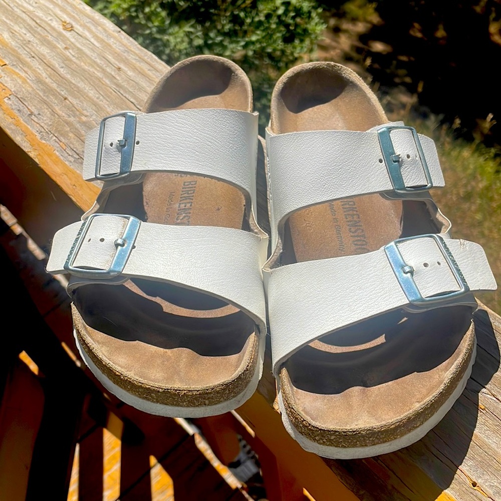 White Birkenstock Arizona